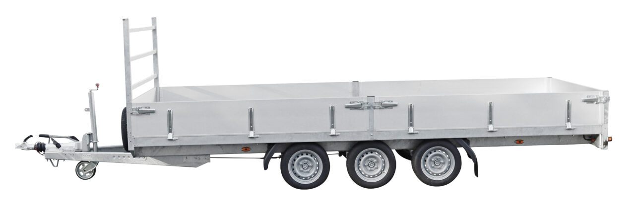 Plateau aanhangwagen zijkant