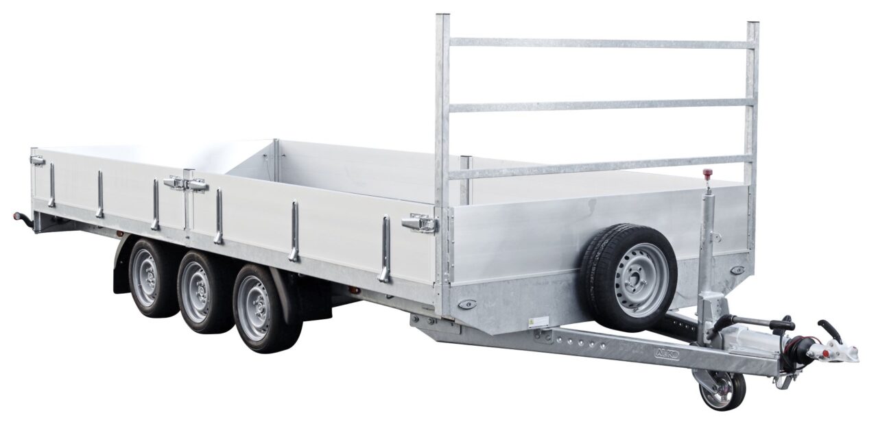Plateau aanhangwagen zijkant
